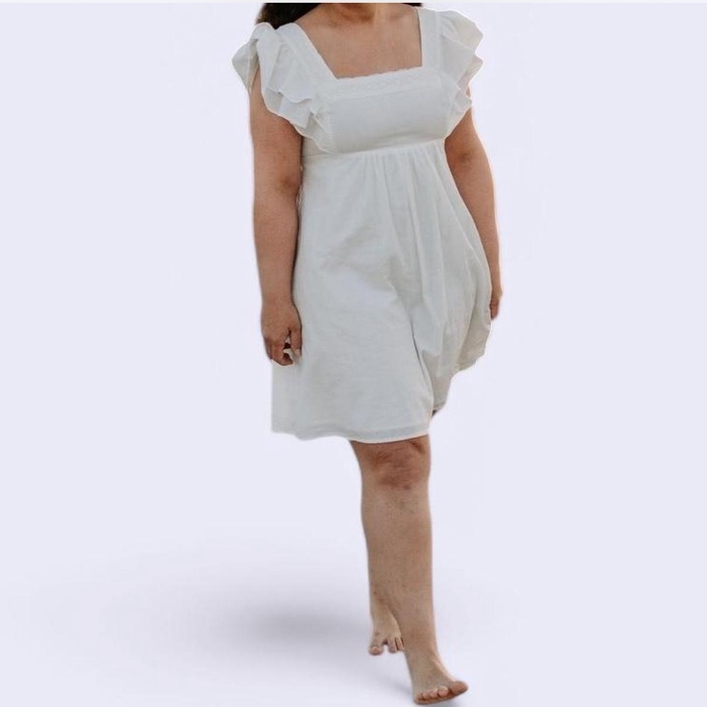 Wild Fable White linen babydoll dress